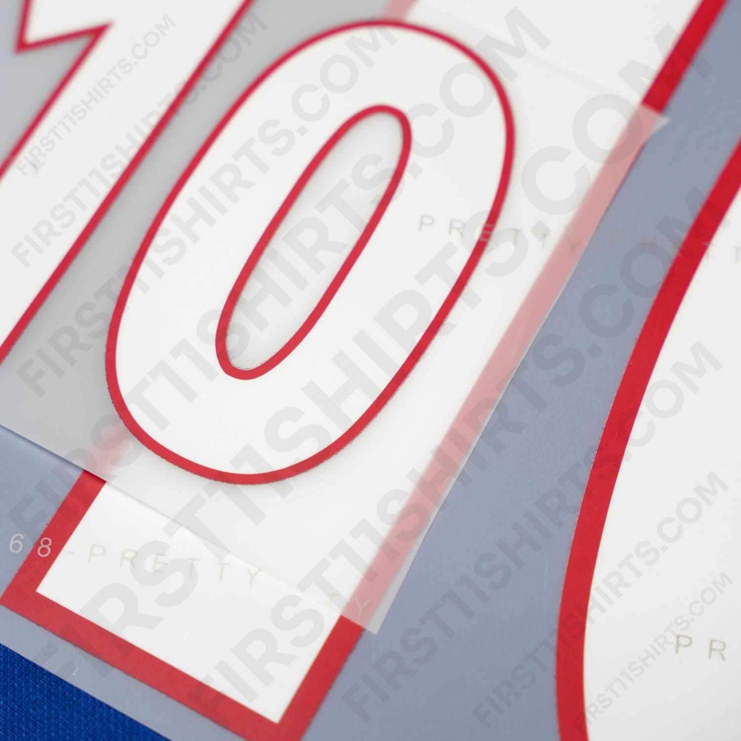 2000/1 France Home Name Set Zidane 10 v2 (Repro)