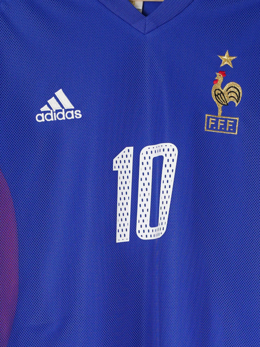 2002-04 France Zidane #10 Home Shirt (L)