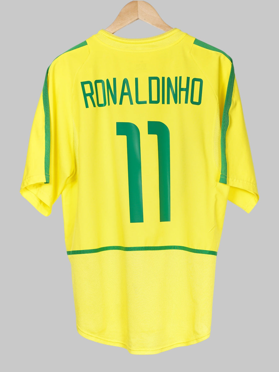 2002/03 Brazil Ronaldinho #11 Home Shirt (L)