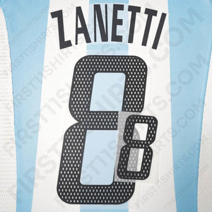 2002/3 Argentina Home Name Set Zanetti 8 (Repro)