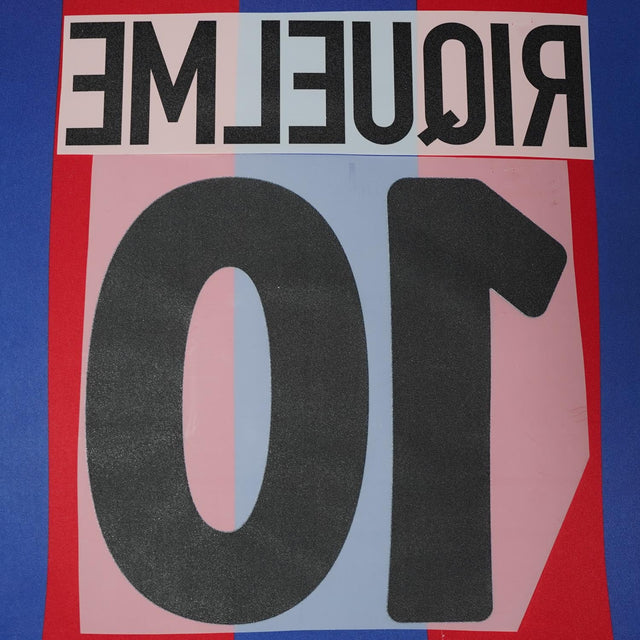 2002/3 FC Barcelona Home Name Set Riquelme 10 (Repro)