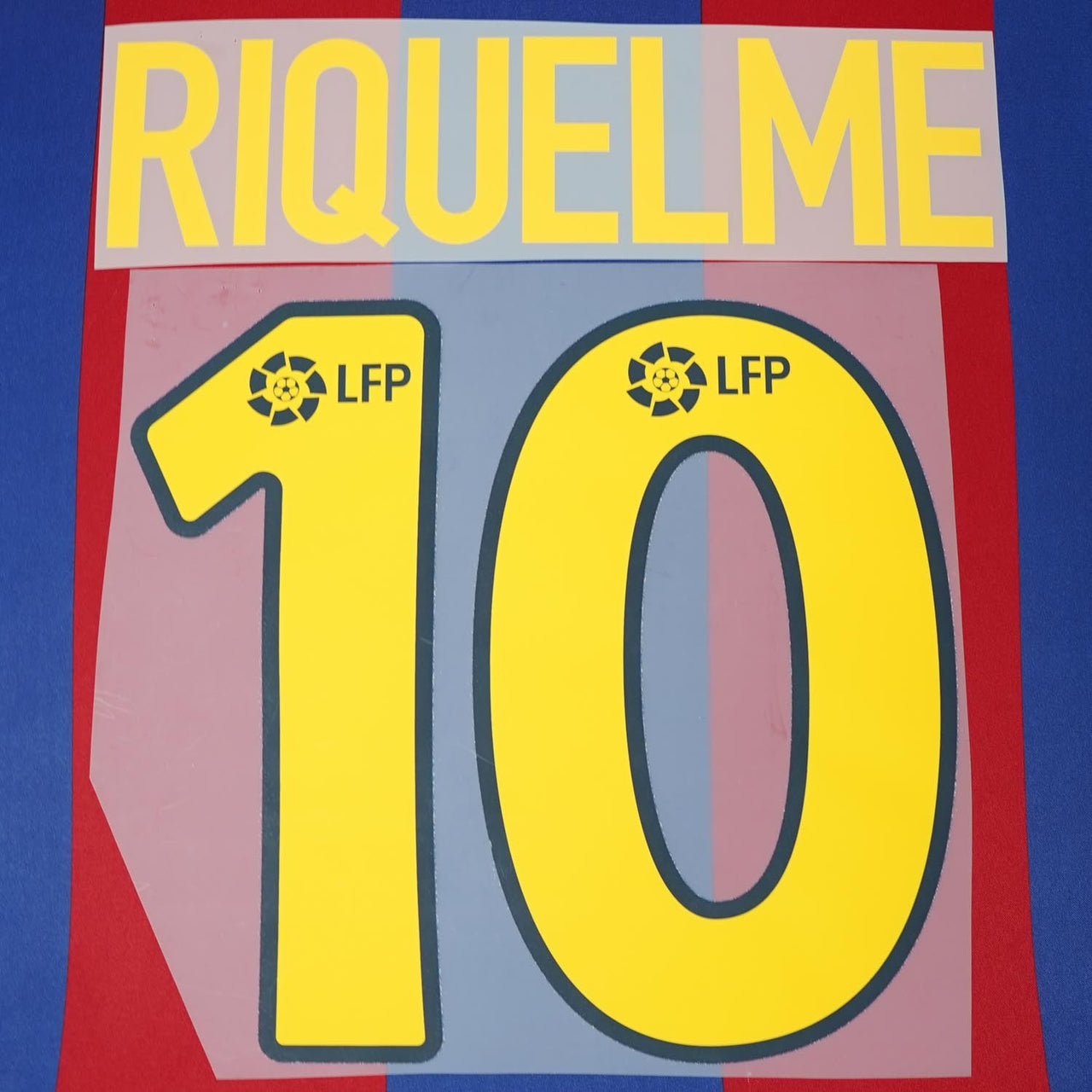 2002/3 FC Barcelona Home Name Set Riquelme 10 (Repro)