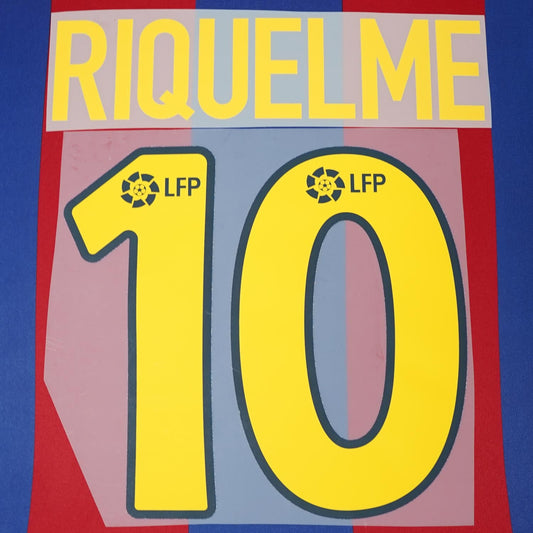 2002/3 FC Barcelona Home Name Set Riquelme 10 (Repro)