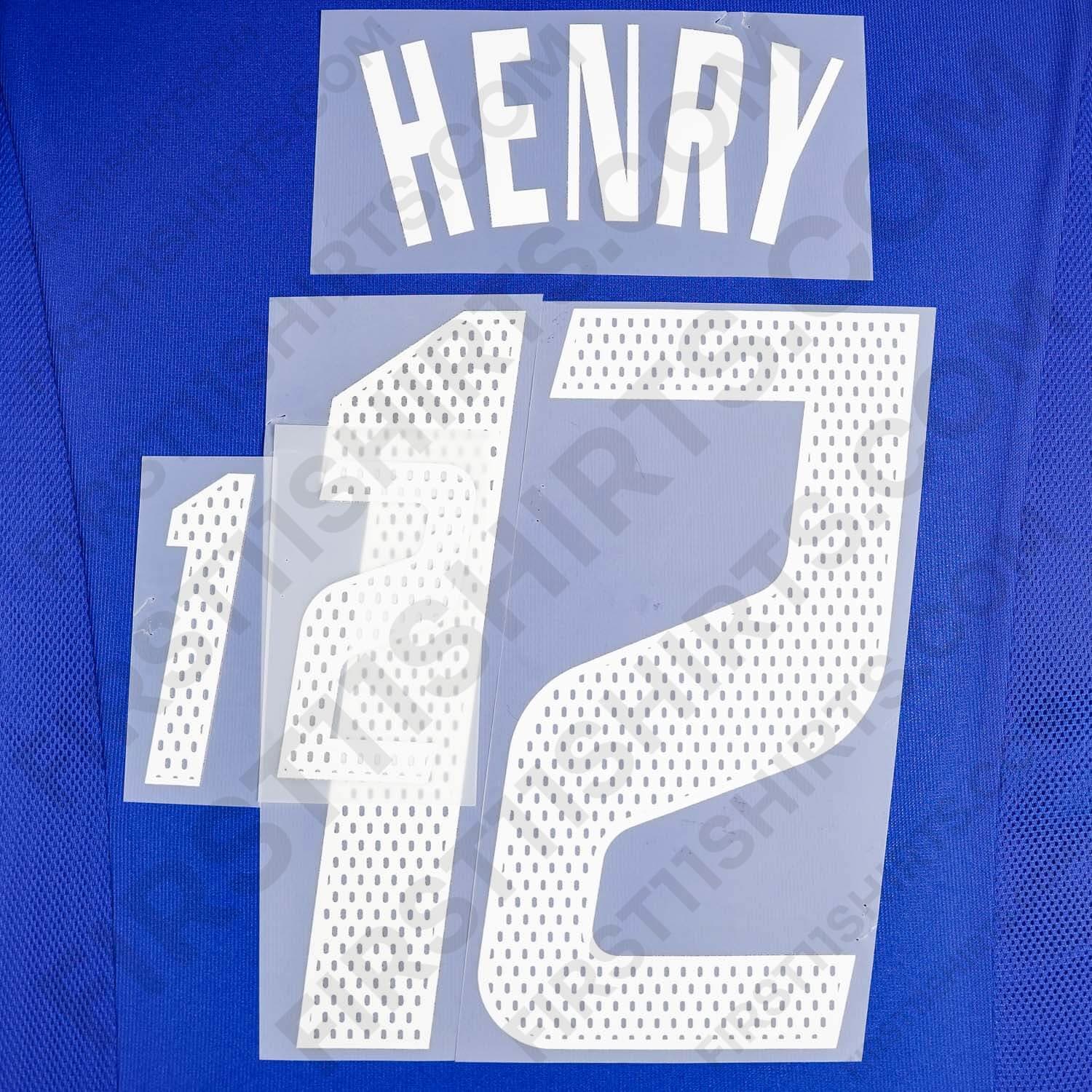2002/3 France Home Name Set Henry 12