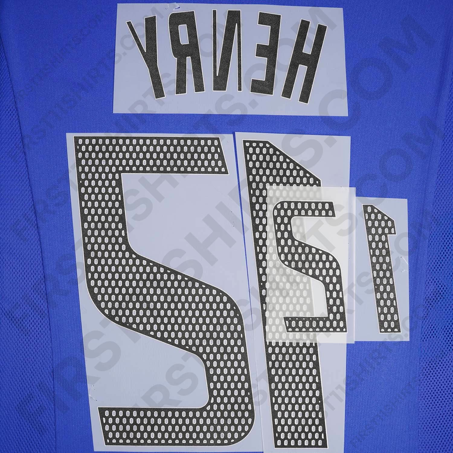 2002/3 France Home Name Set Henry 12