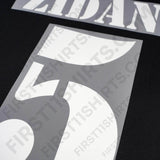 2002/3 Real Madrid Away/Third Name Set Zidane 5 (Repro)