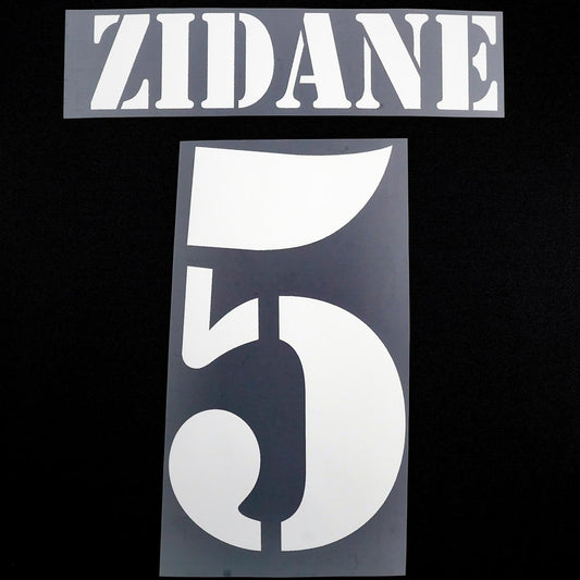 2002/3 Real Madrid Away/Third Name Set Zidane #5 (Repro)