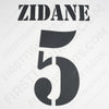 2002/3 Real Madrid Home Name Set Zidane #5