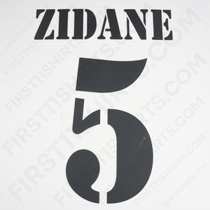 2002/3 Real Madrid Home Name Set Zidane 5