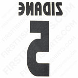 2003 - 2005 Real Madrid Home Name Set Zidane 5 (Repro)