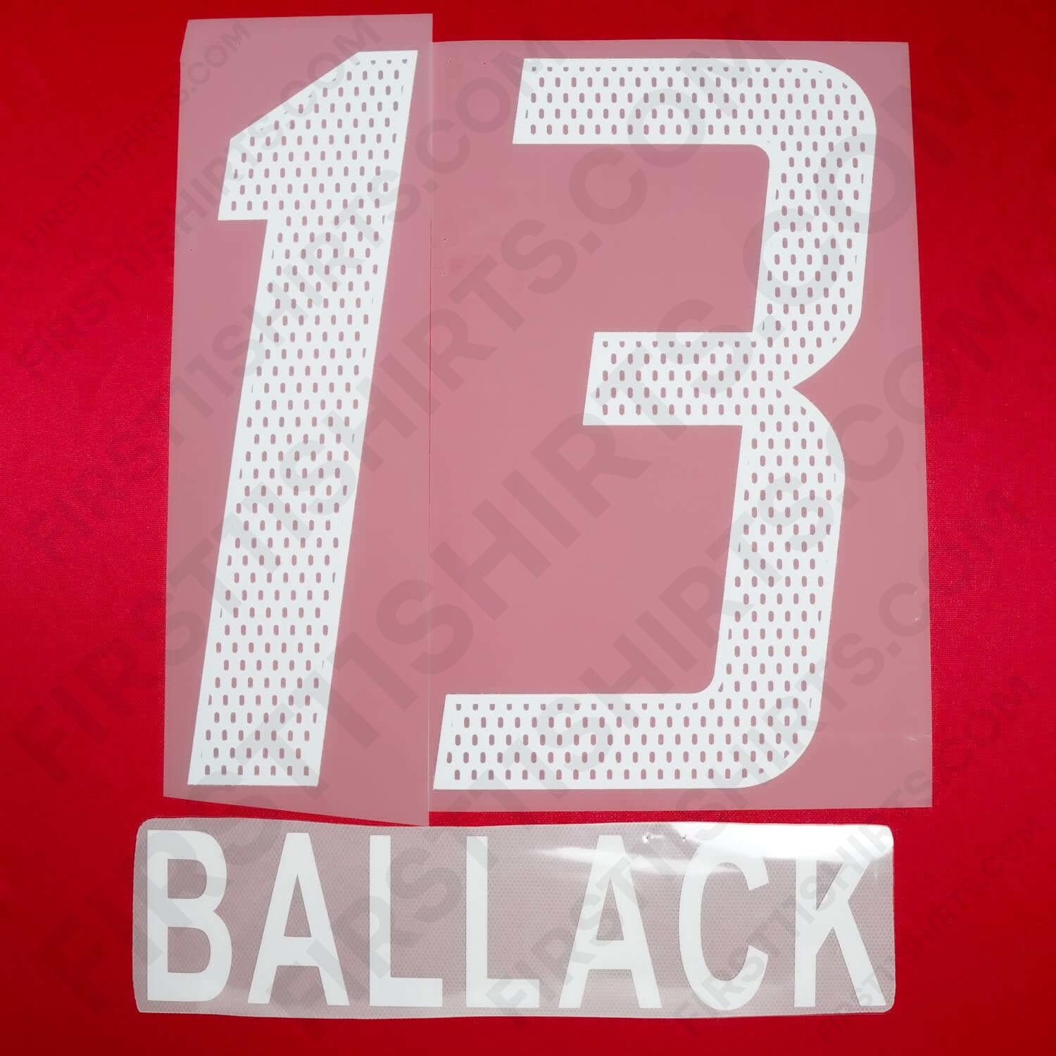 2003 - 5 Bayern Munich Home Name Set Ballack 13 (Repro)