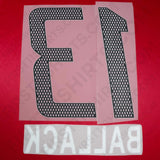 2003 - 5 Bayern Munich Home Name Set Ballack 13 (Repro)