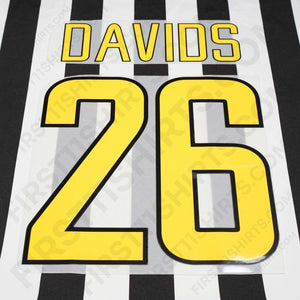 2003/4 Juventus Home Name Set Davids 26 (Repro)