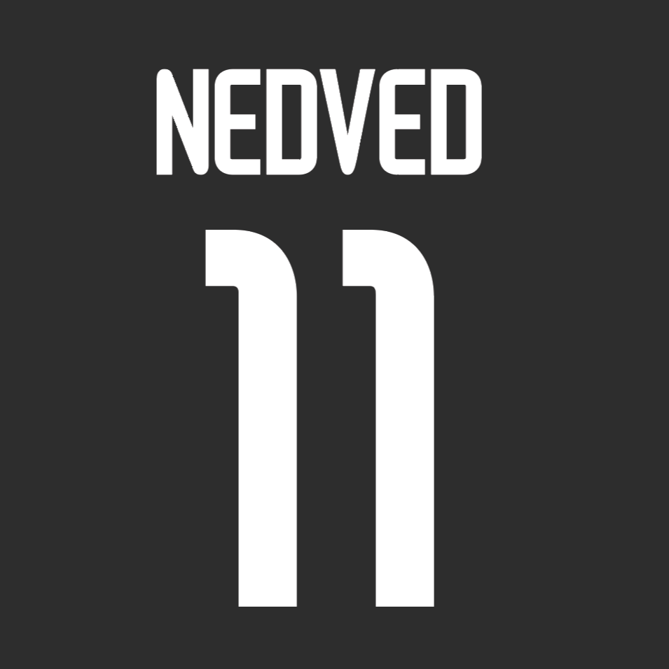 2003/4 Juventus Third Name Set Nedved 11 (Repro)