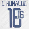 2003/4 Portugal Away Name Set C.Ronaldo #16 (Repro)