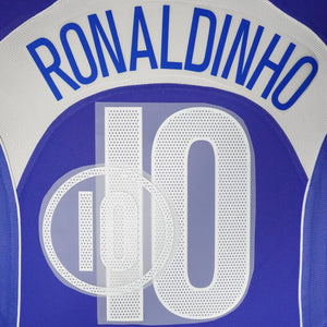 2004 - 2006 Brazil Away Name Set Ronaldinho 10 (Repro)