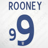 2006/7 England Home Name Set Rooney #9 (Repro)