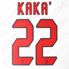 2004–2007 <tc>AC Milan</tc> Auswärts/Drittes <tc>Name Set</tc> Kaka #22 (Repro)
