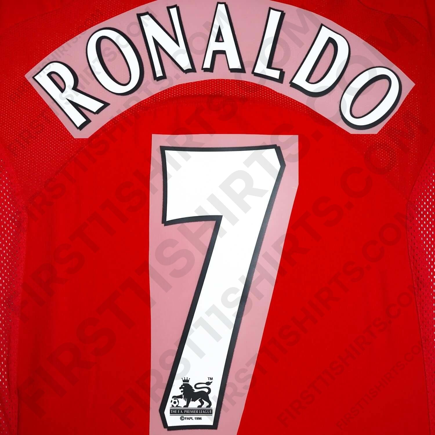 2004 - 2007 Man United Home/Away Name Set Ronaldo 7 PS (Repro)