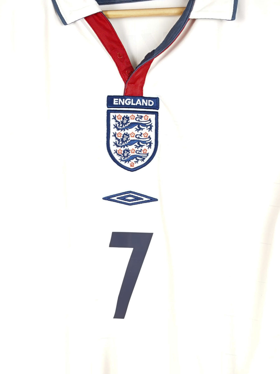 2004/05 England Beckham #7 Home Shirt (L)