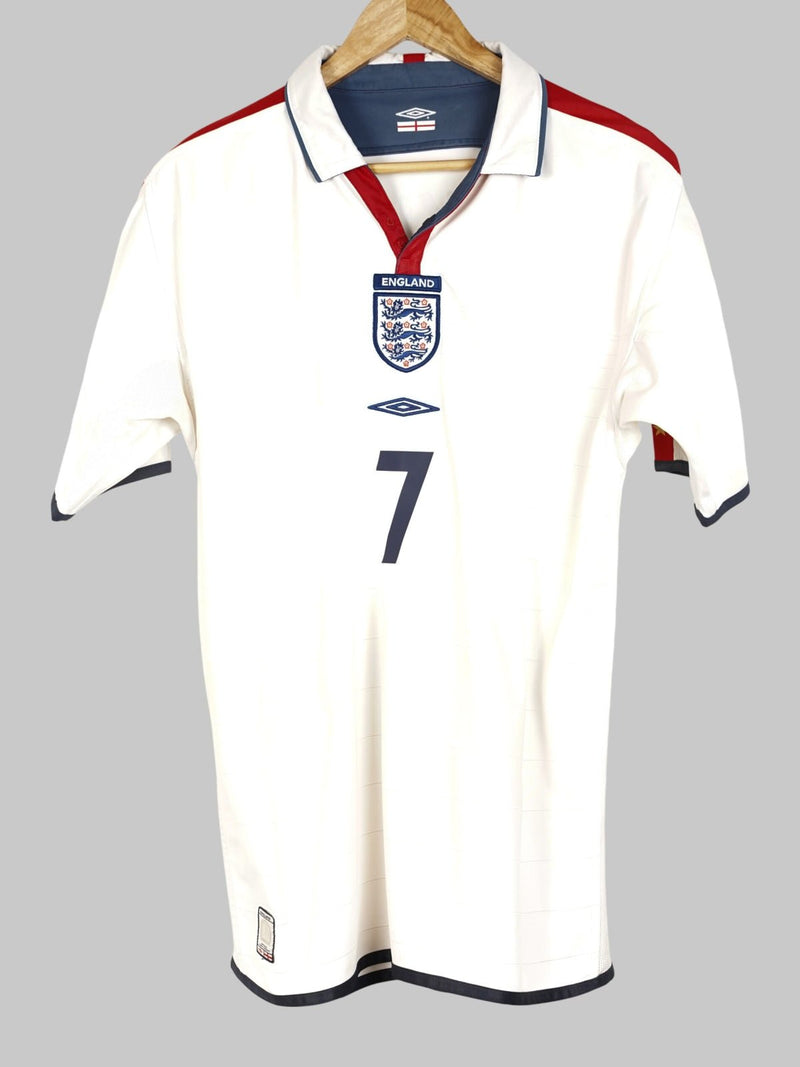 2004/05 England Beckham #7 Home Shirt (L)