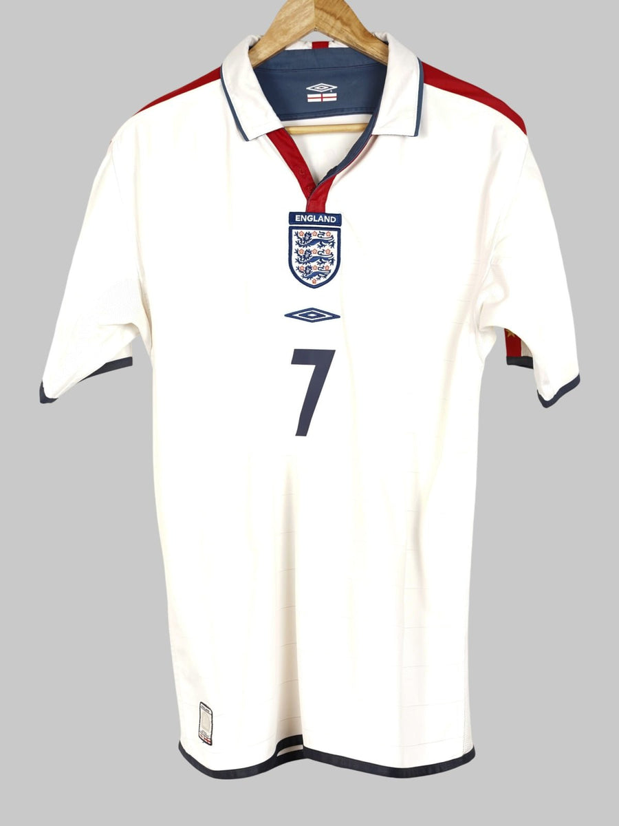 2004/05 England Beckham #7 Home Shirt (L)