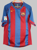 2004/5 Barcelona Ronaldinho #10 Home Shirt (M)