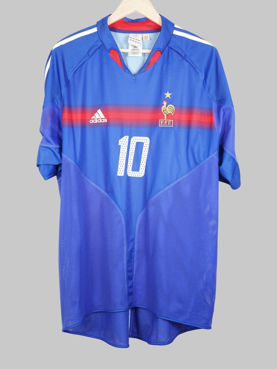 2004/5 France Zidane #10 Home Shirt (XL)