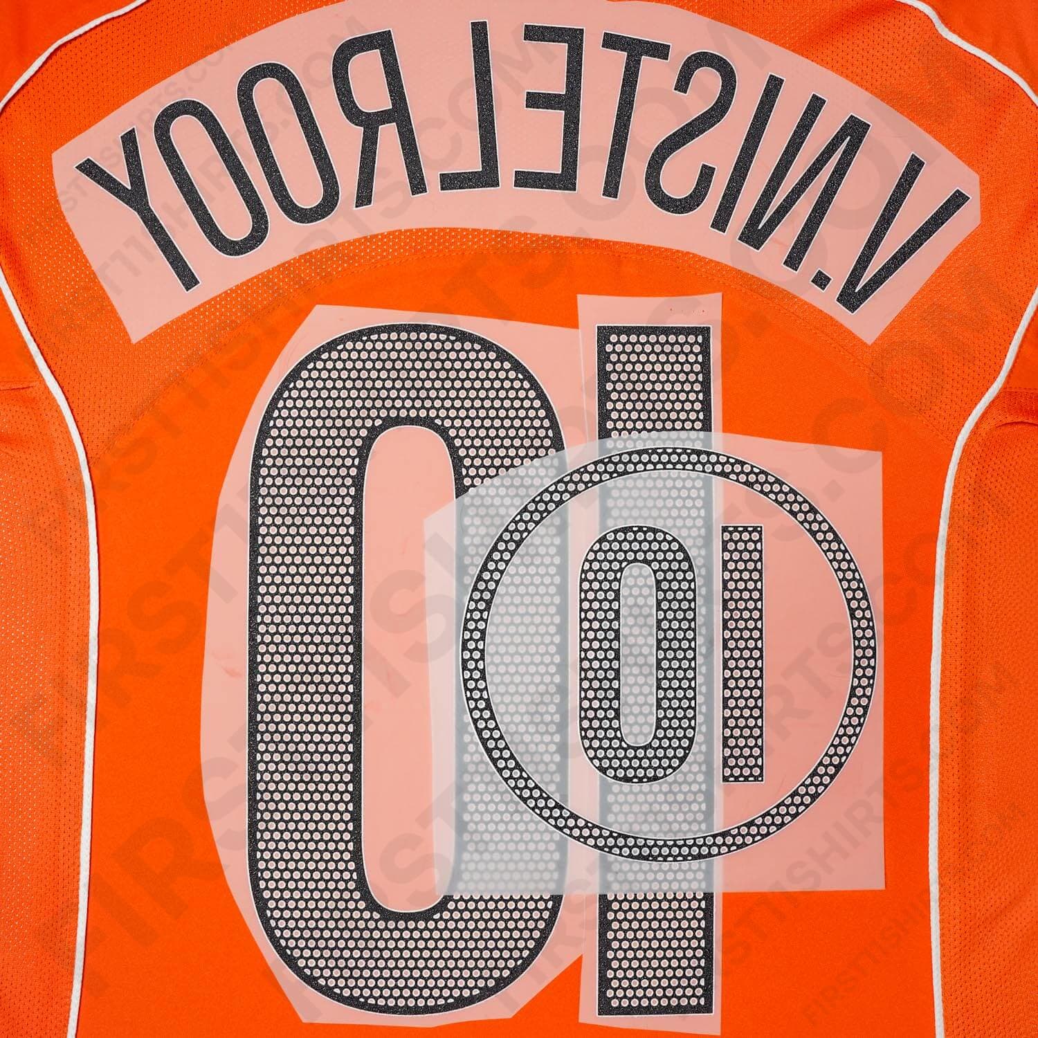 2004/5 Netherlands V.Nistelrooy #10 Home Name Set (Repro) | First11