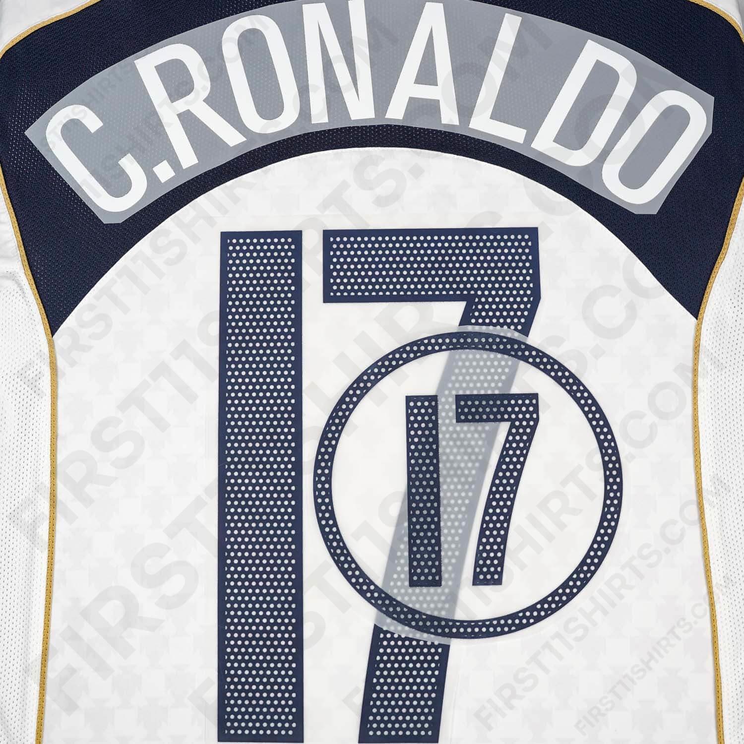 2004/5 Portugal Away Name Set C.Ronaldo 17 (Repro)