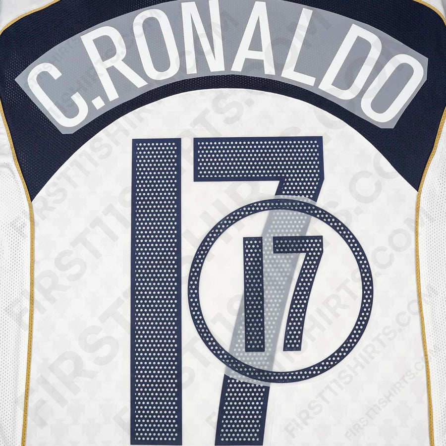 2004/5 Portugal Away Name Set C.Ronaldo 17 (Repro)