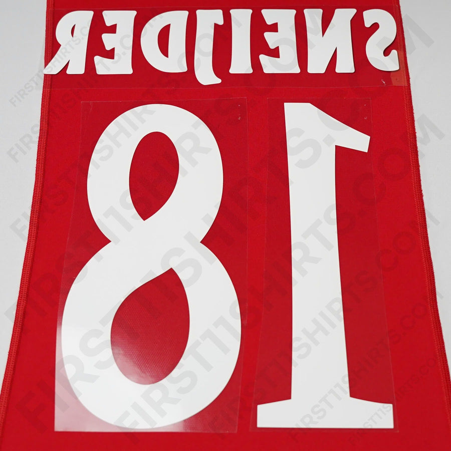 2005/6 Ajax Home Name Set Sneijder 18 (Repro)