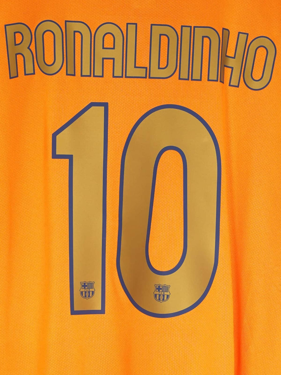 FC Barcelona Away Shirt 2006-08 Ronaldinho 10 (L)