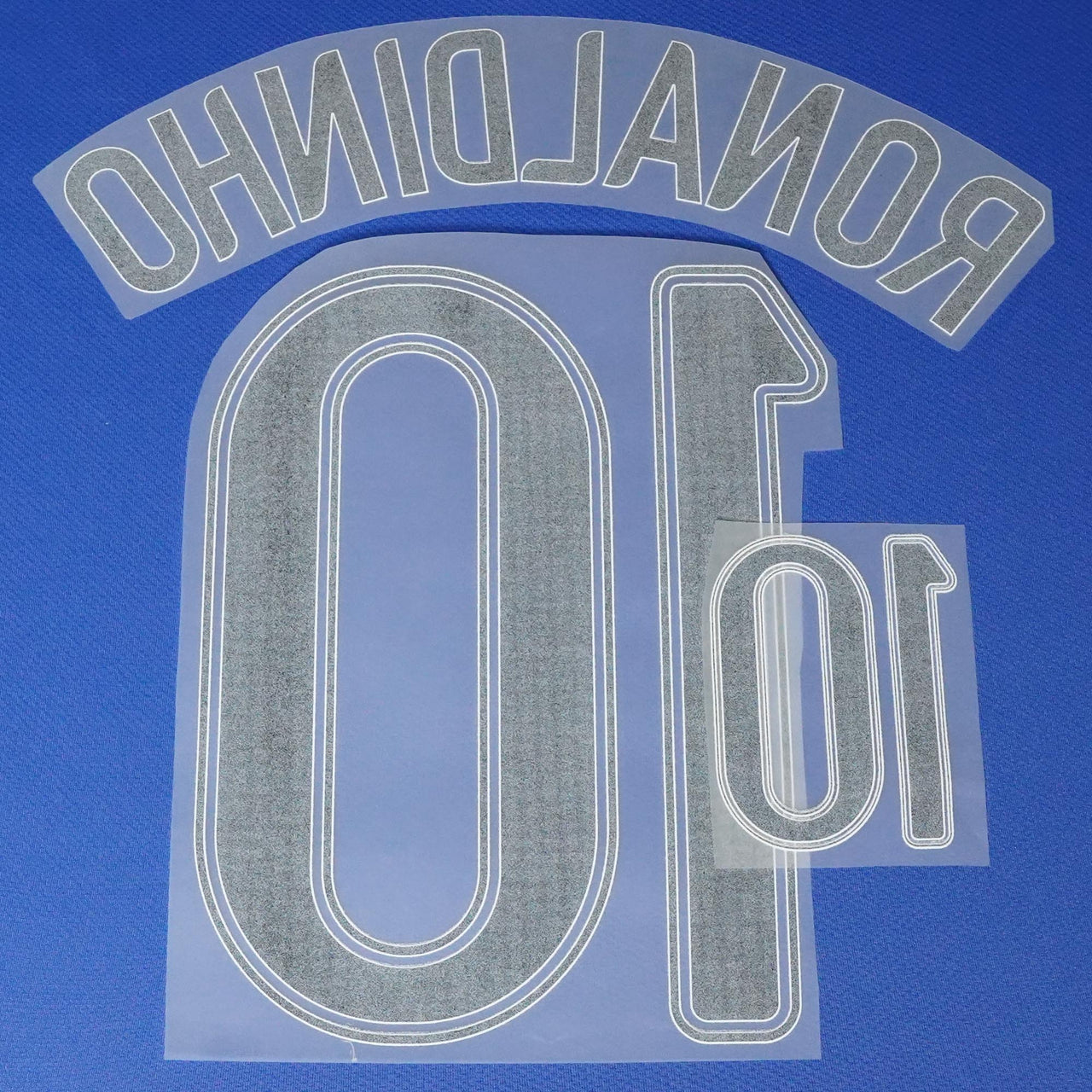 2006 - 2008 Brazil Away Name Set Ronaldinho 10 (Repro)