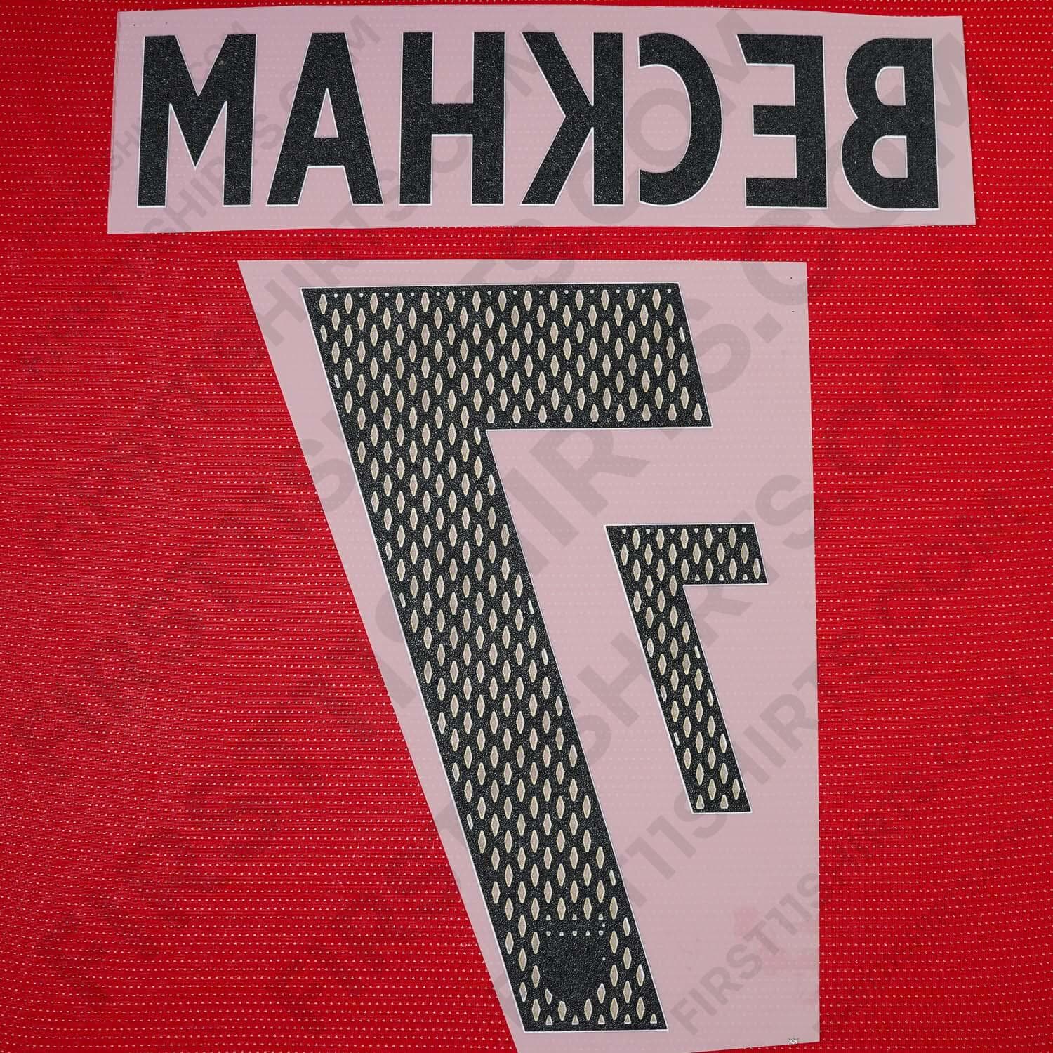 2006 - 2008 England Away Name Set Beckham 7 (Repro)