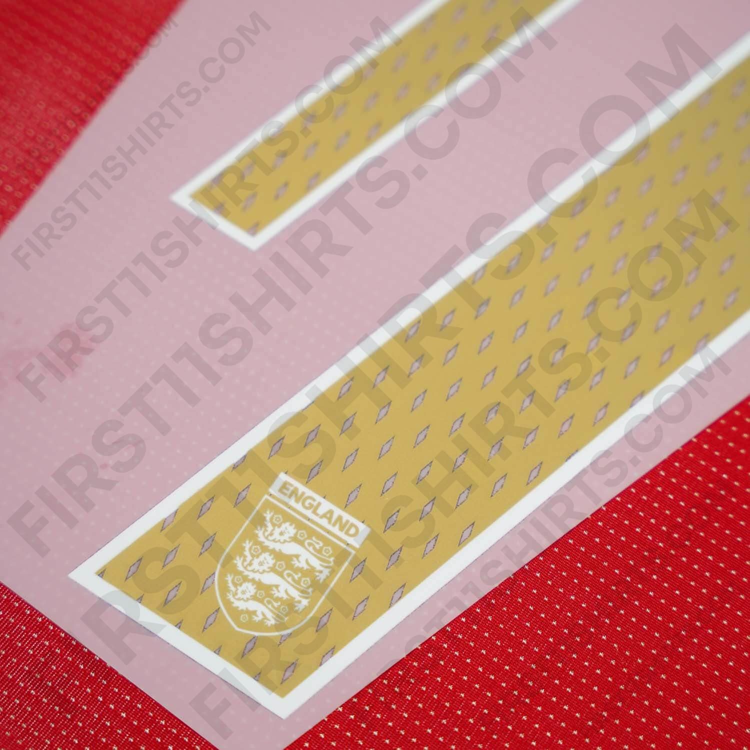 2006 - 2008 England Away Name Set Beckham 7 (Repro)