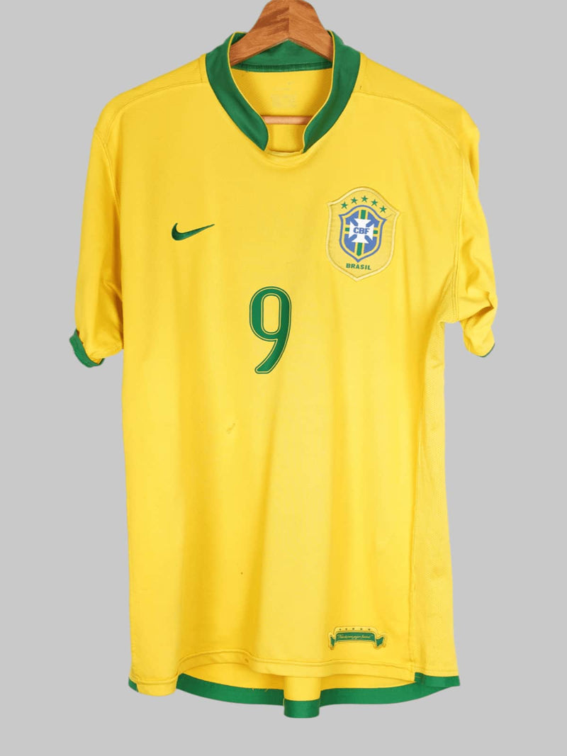 2006/07 Brazil Ronaldo #9 Home Shirt (M)