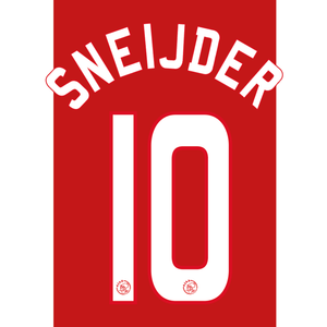 2006/7 Ajax Home Name Set Sneijder 10 (Repro)