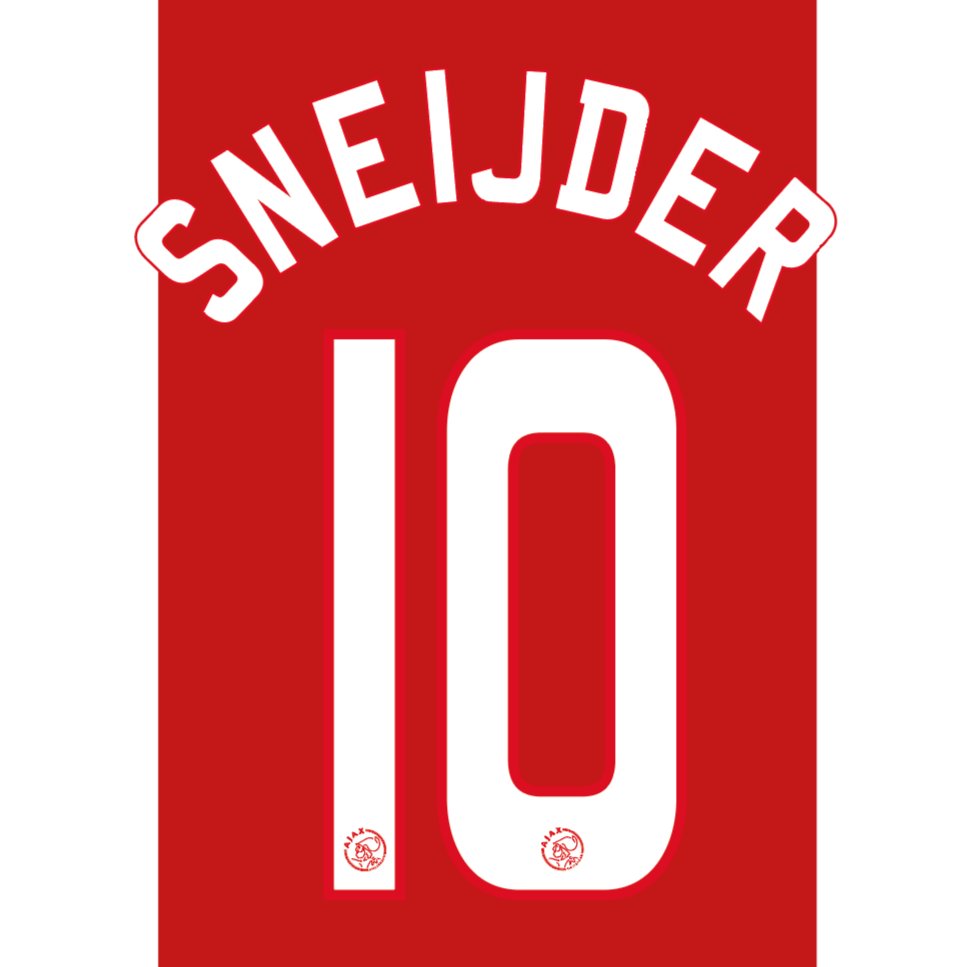 2006/7 Ajax Home Name Set Sneijder 10 (Repro)