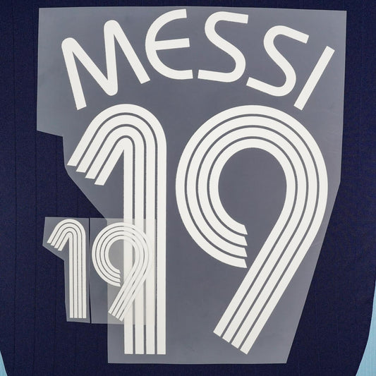 2006/7 Argentina Away Name Set Messi #19 (Repro)