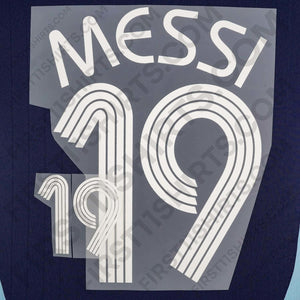 2006/7 Argentina Away Name Set Messi 19 (Repro)
