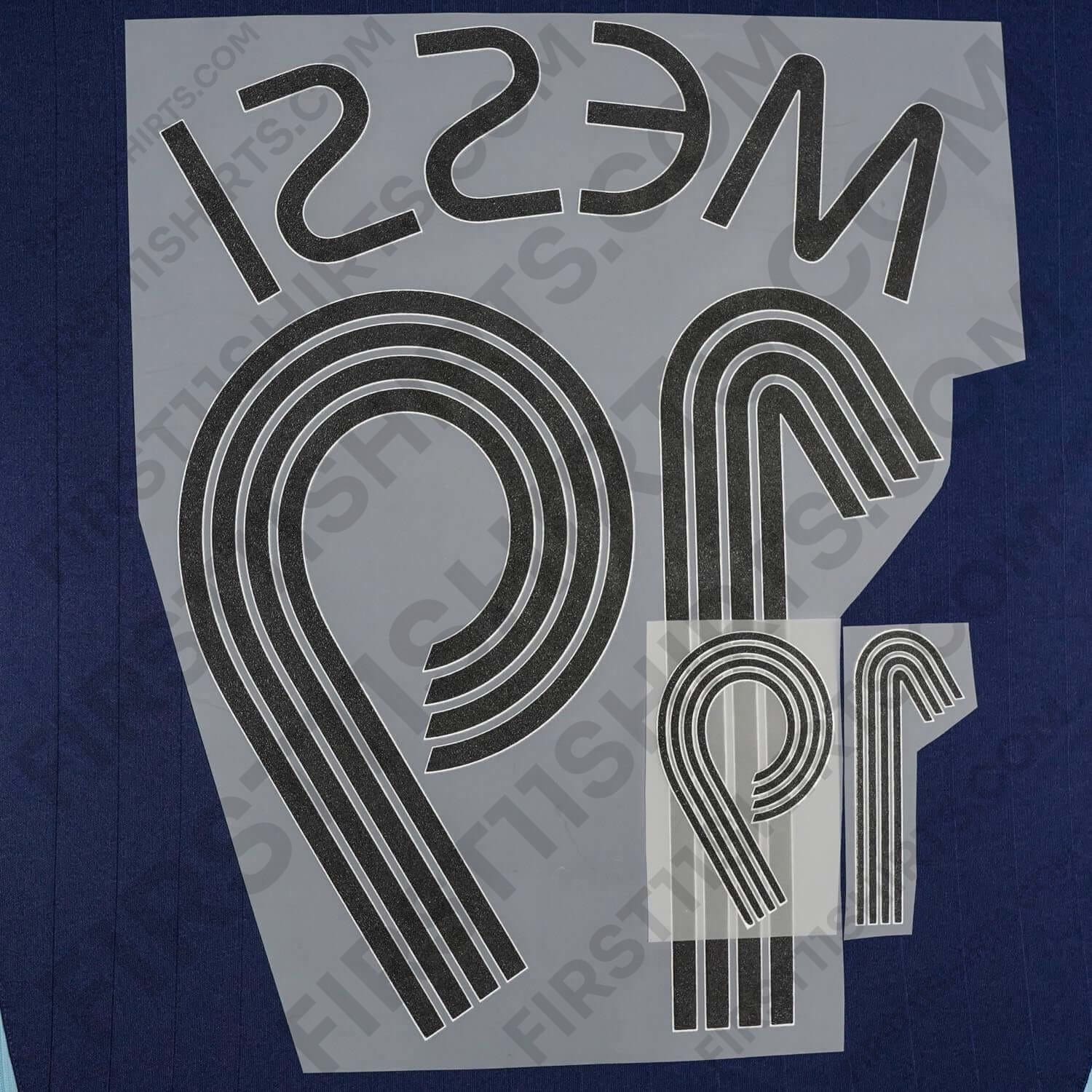 2006/7 Argentina Away Name Set Messi 19 (Repro)