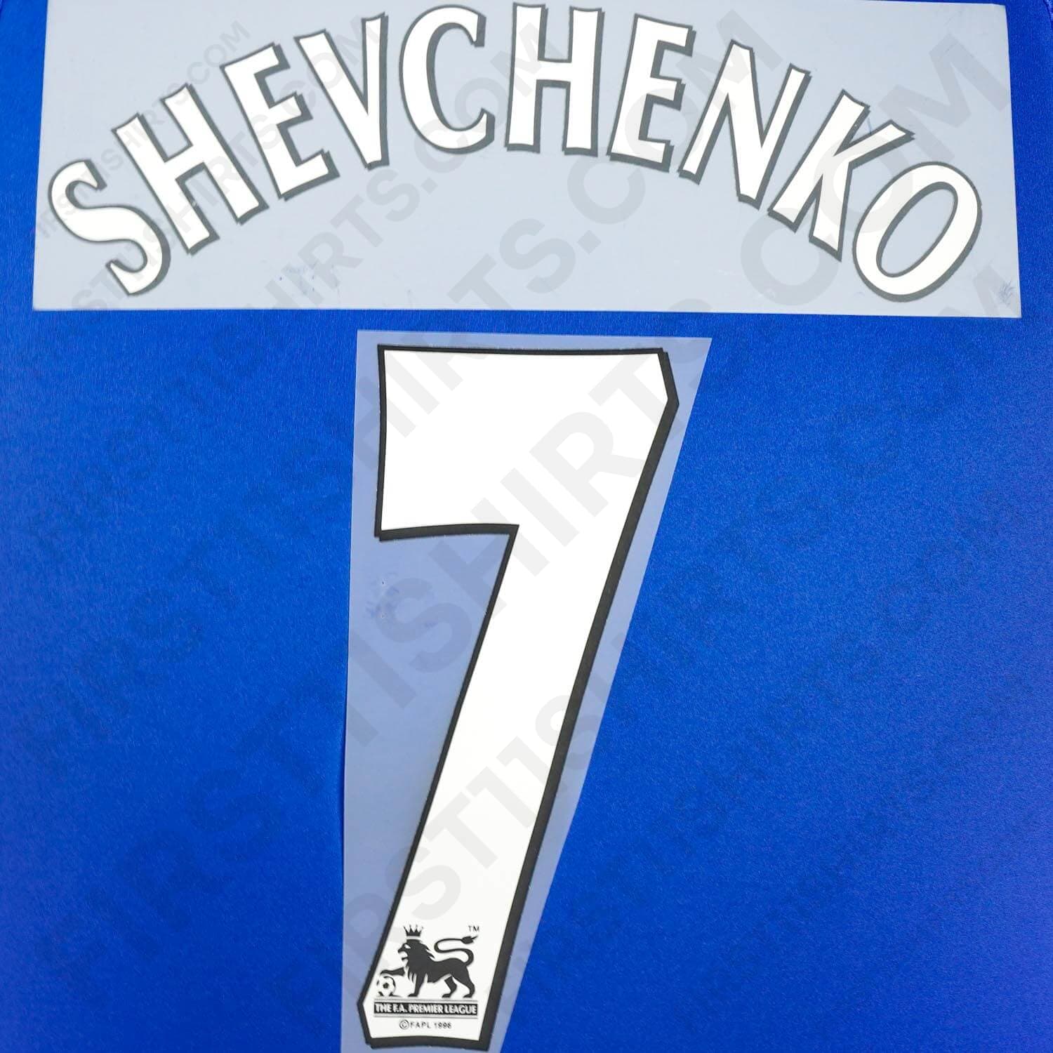 2006/7 Chelsea Shevchenko #7 Home Name Set (Repro) – First11