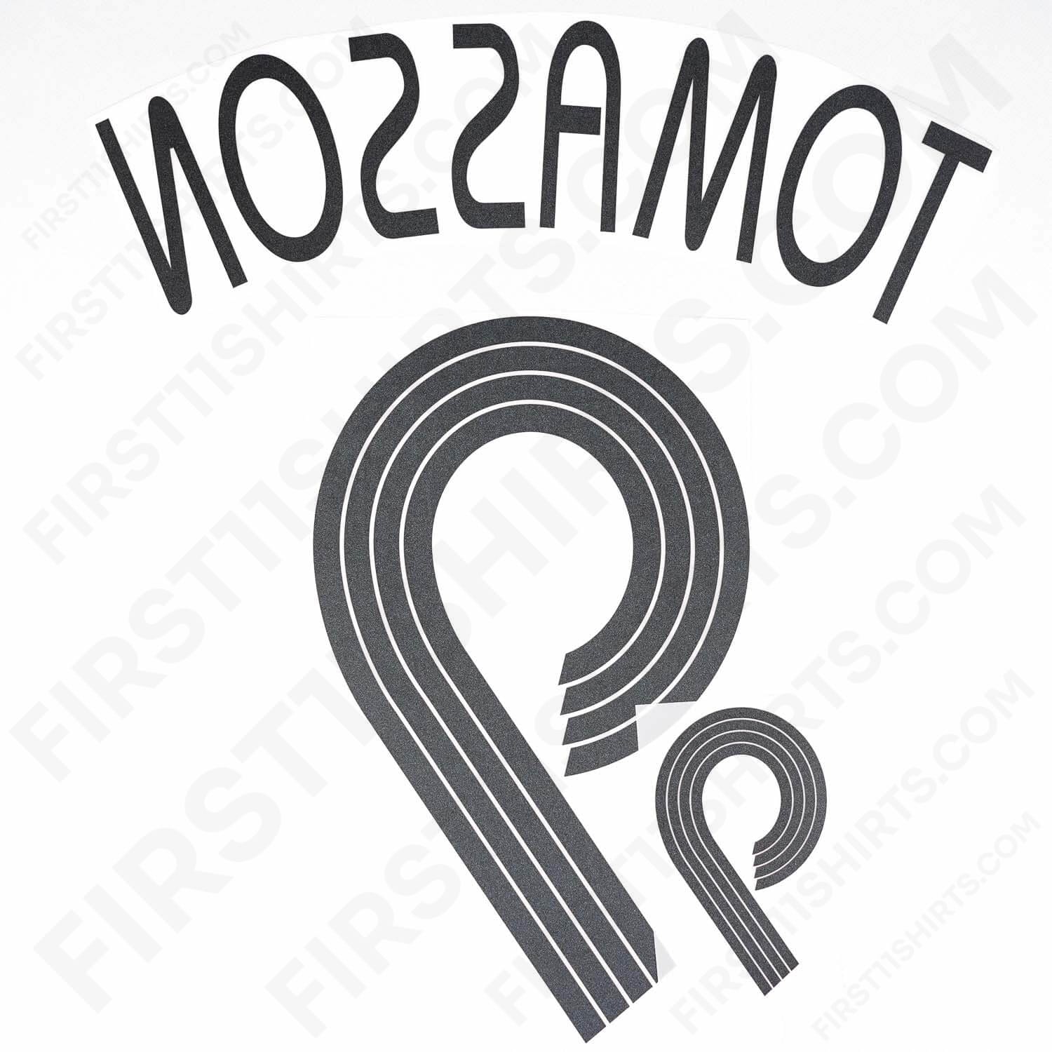 2006/7 Denmark Away Name Set Tomasson 9 (Repro)