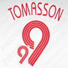 2006/7 Denmark Away Name Set Tomasson #9 (Repro)