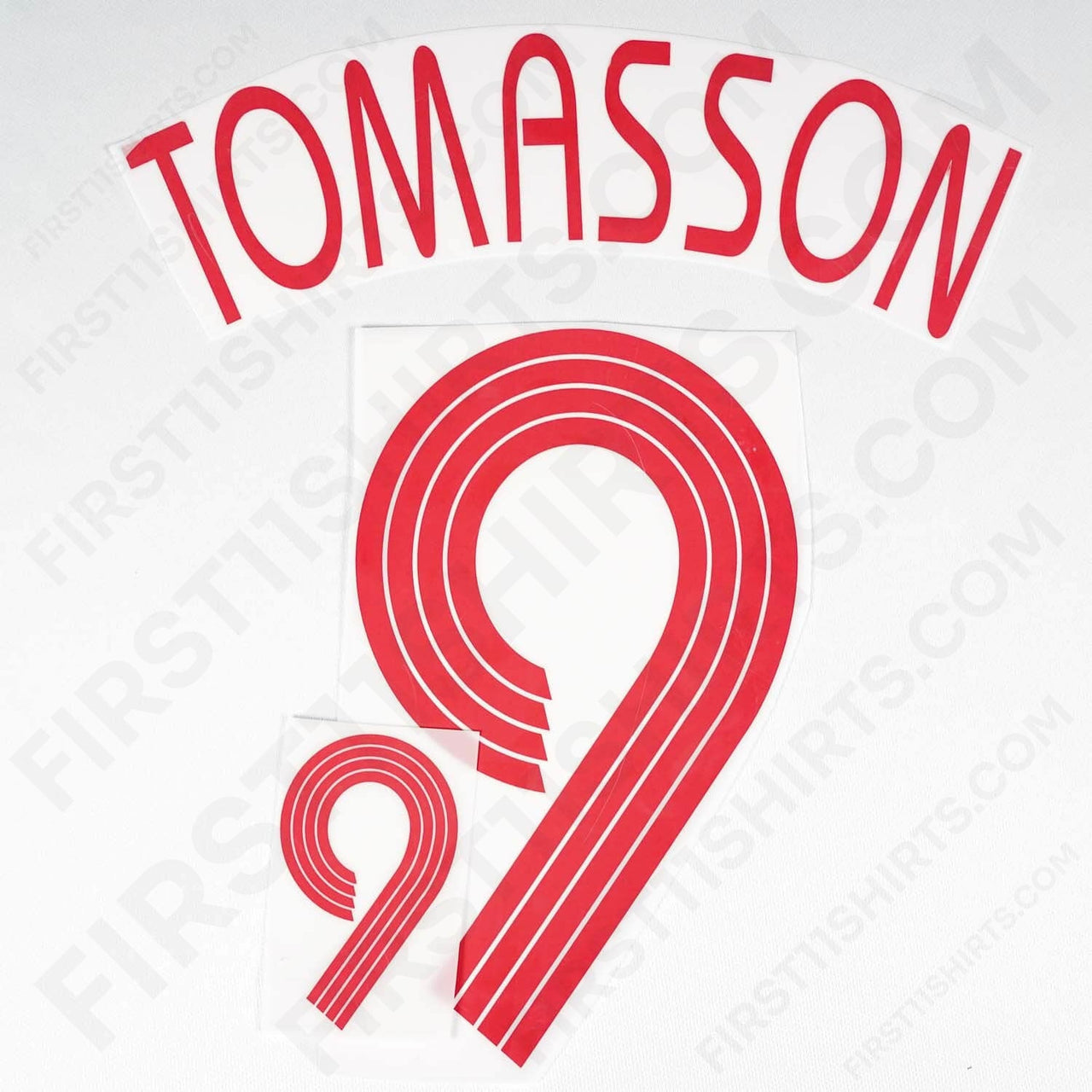 2006/7 Denmark Away Name Set Tomasson 9 (Repro)