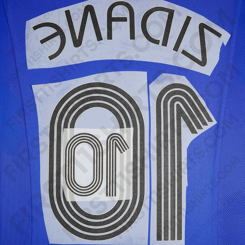 2006/7 France Home Name Set Zidane 10 (Repro)
