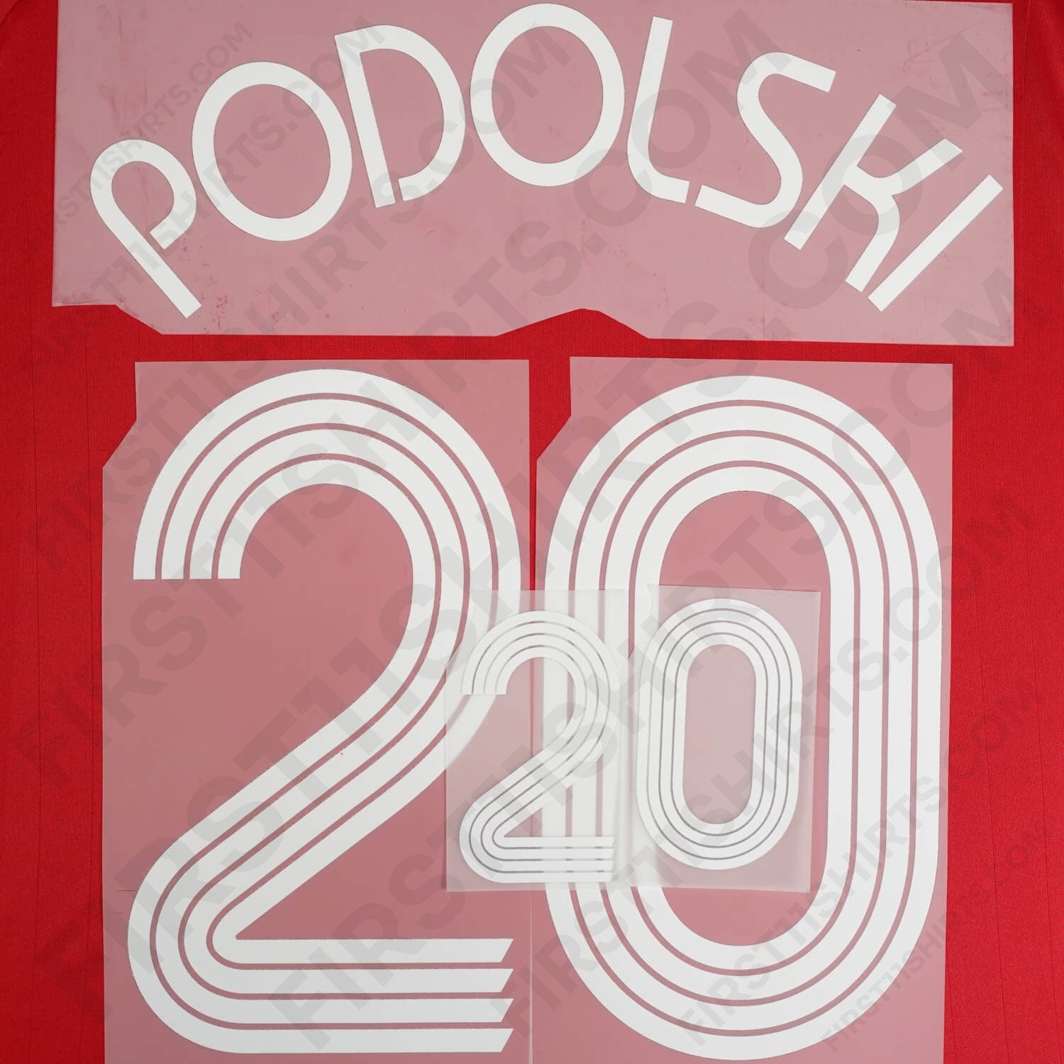 2006/7 Germany Away Name Set Podolski 20 (Repro)