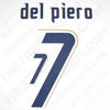 2006/7 Italy Away Name Set Del Piero #7 (Repro)