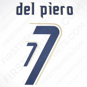 2006/7 Italy Away Name Set Del Piero 7 (Repro)